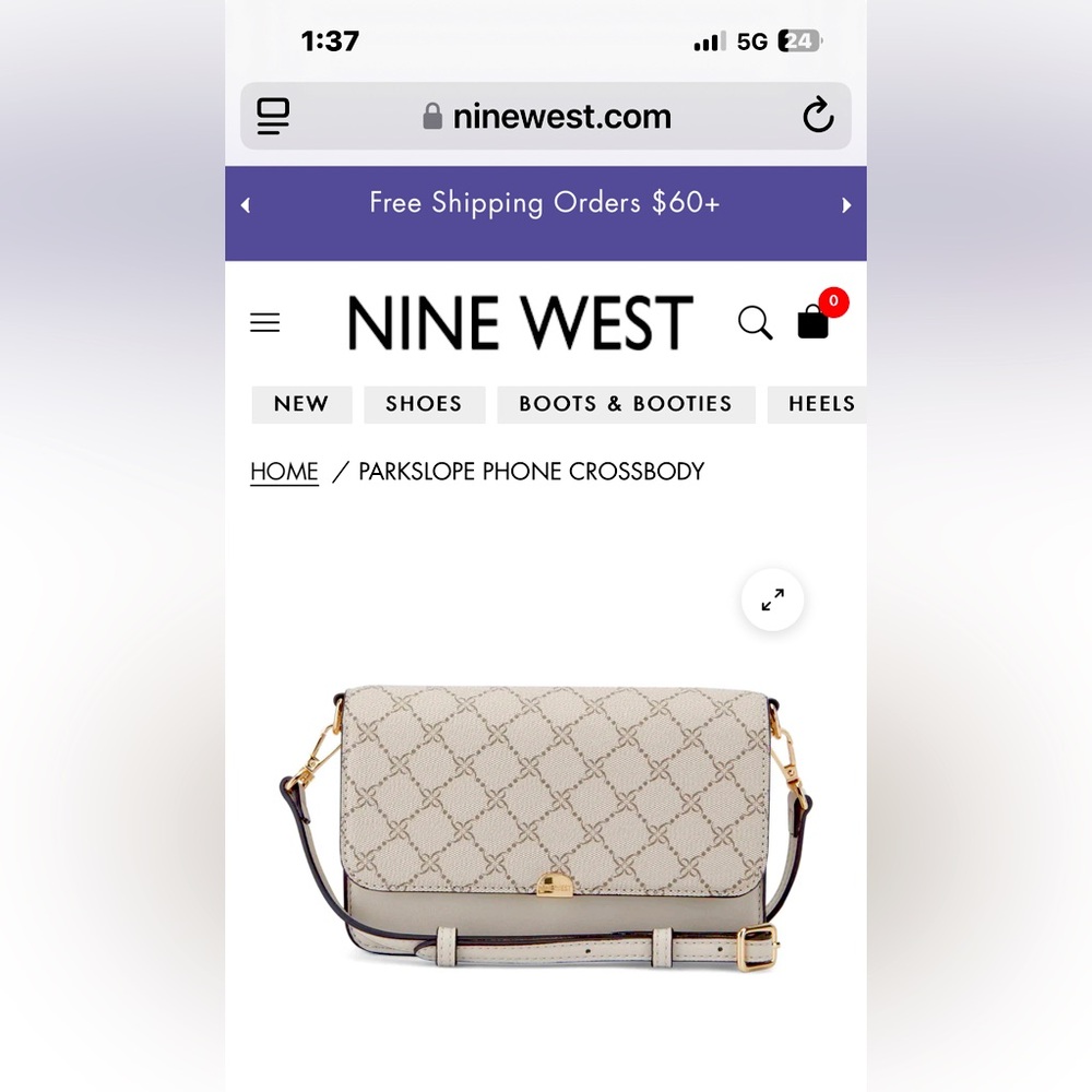 NWT Parkslope Nine West crossbody bag